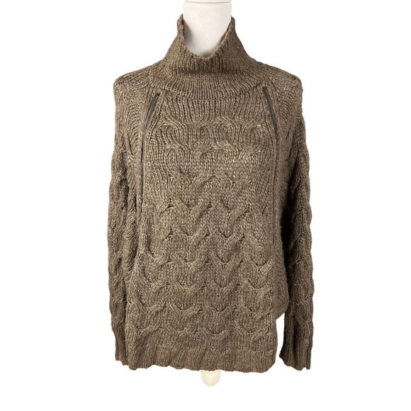 Free People Sweaters - Free People Oversized Wool/Alpaca Sweater with Zippers Size Small